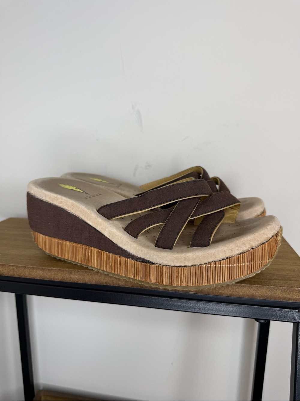 Volatile Brown Wedge Slide Sandals - Women's Comfort Heels